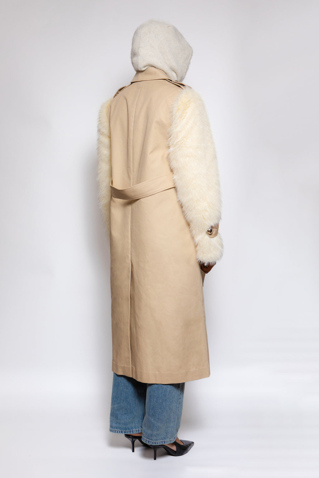 Trench 01 – vue dos, trench beige premium femme
